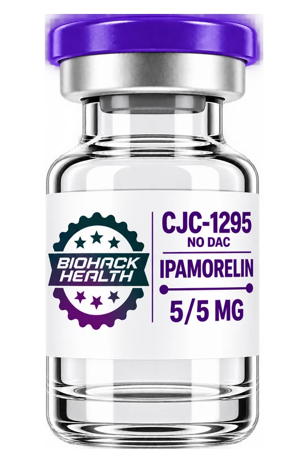 CJC-1295 No DAC + Ipamorelin — 5 mg / 5 mg blend · Lyophilized vial